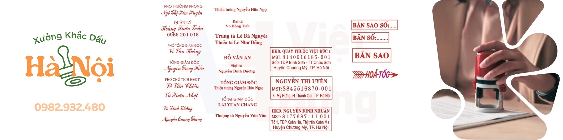 khắc dấu hoàn công liền mực